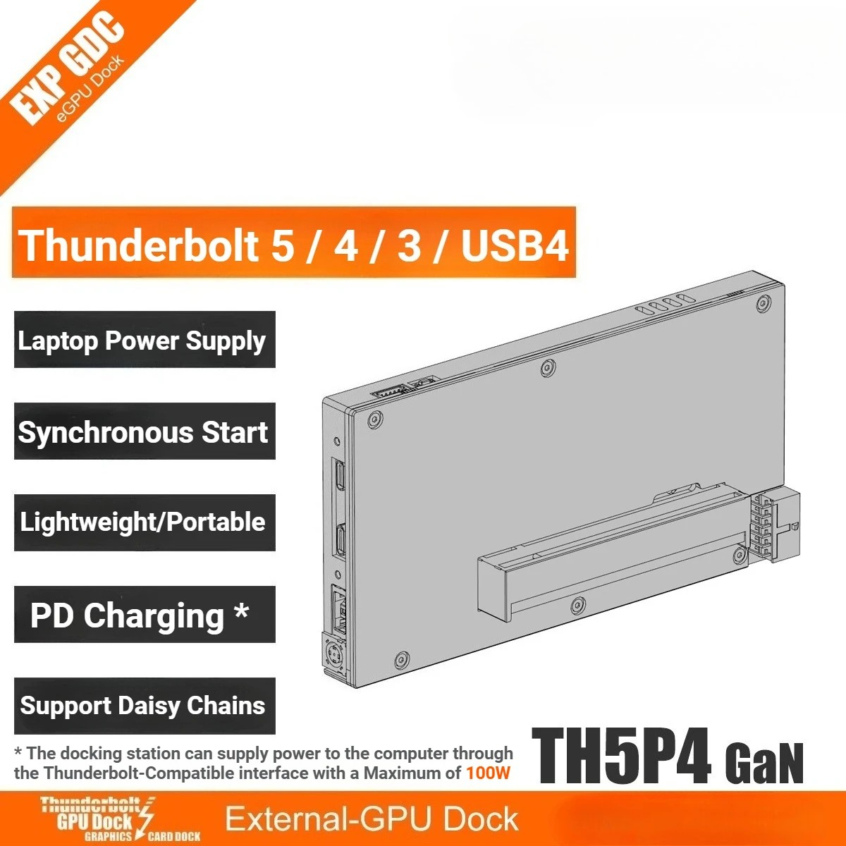 Upgraded TH5P4GaN Laptop Thund - Gpu External Dock Egpu Thunderbolt 4 ulasan dan harga